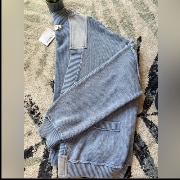 NWT POL BOHO REST IS RITUAL MINERAL WASH CARDI OVERSIZED SMALL NEW - Picture 2 of 8